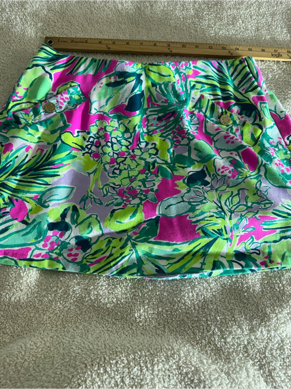 lilly pulitzer skorts Womens size Medium Madison Floral Print pull on Shorts - Picture 8 of 13